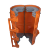 contains and allows the well bore fluid discharge to be put back into tanks.