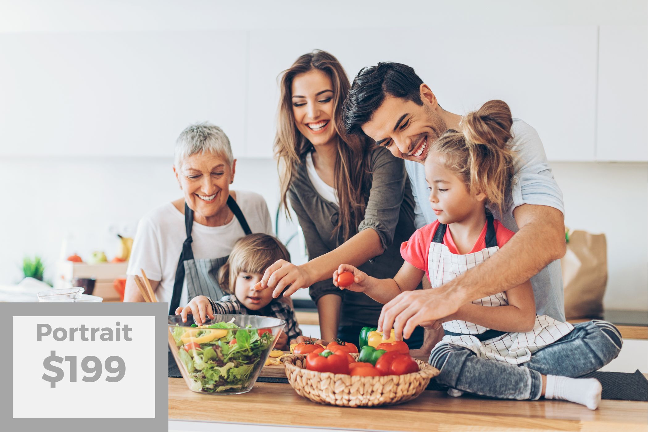 Enjoy a 90-minute studio photoshoot session, 
including 40 beautiful digital images of your choice. 
Additional images are available for just $8 each.