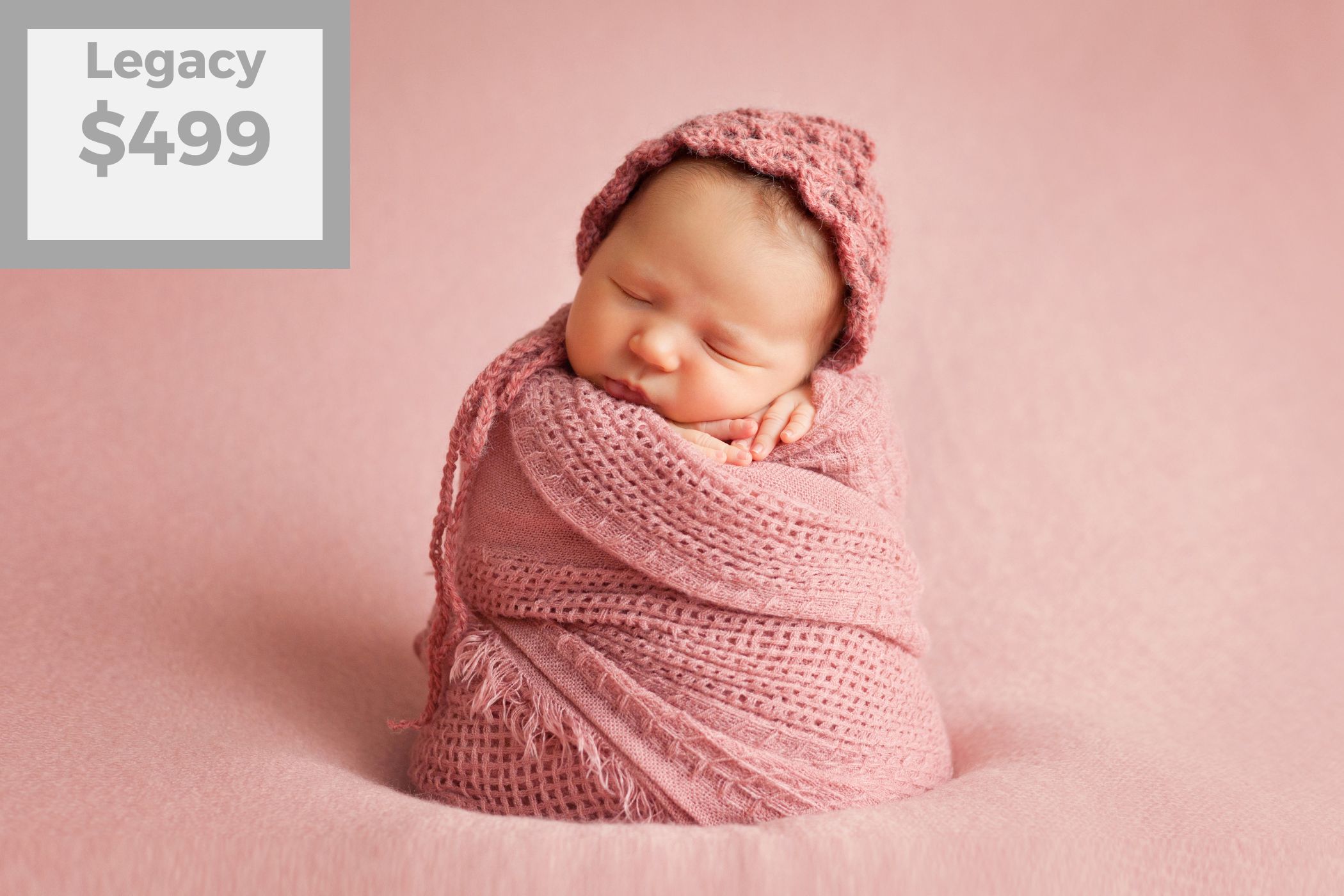 Enjoy a 90-minute studio photoshoot session with 100 beautiful digital images of your choice.
Plus, receive one handcrafted 12